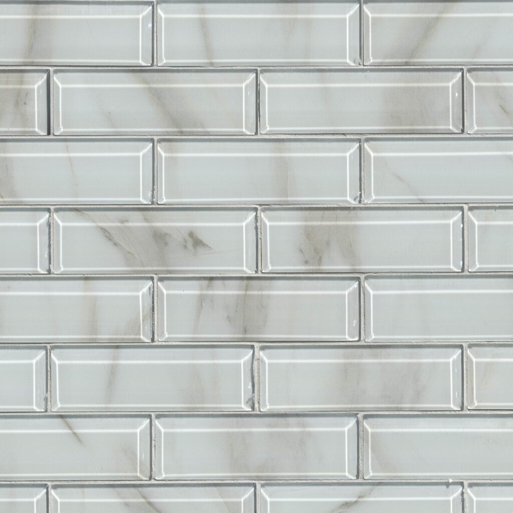 Ivory Amber Beveled Subway 2x6 GLOSSY