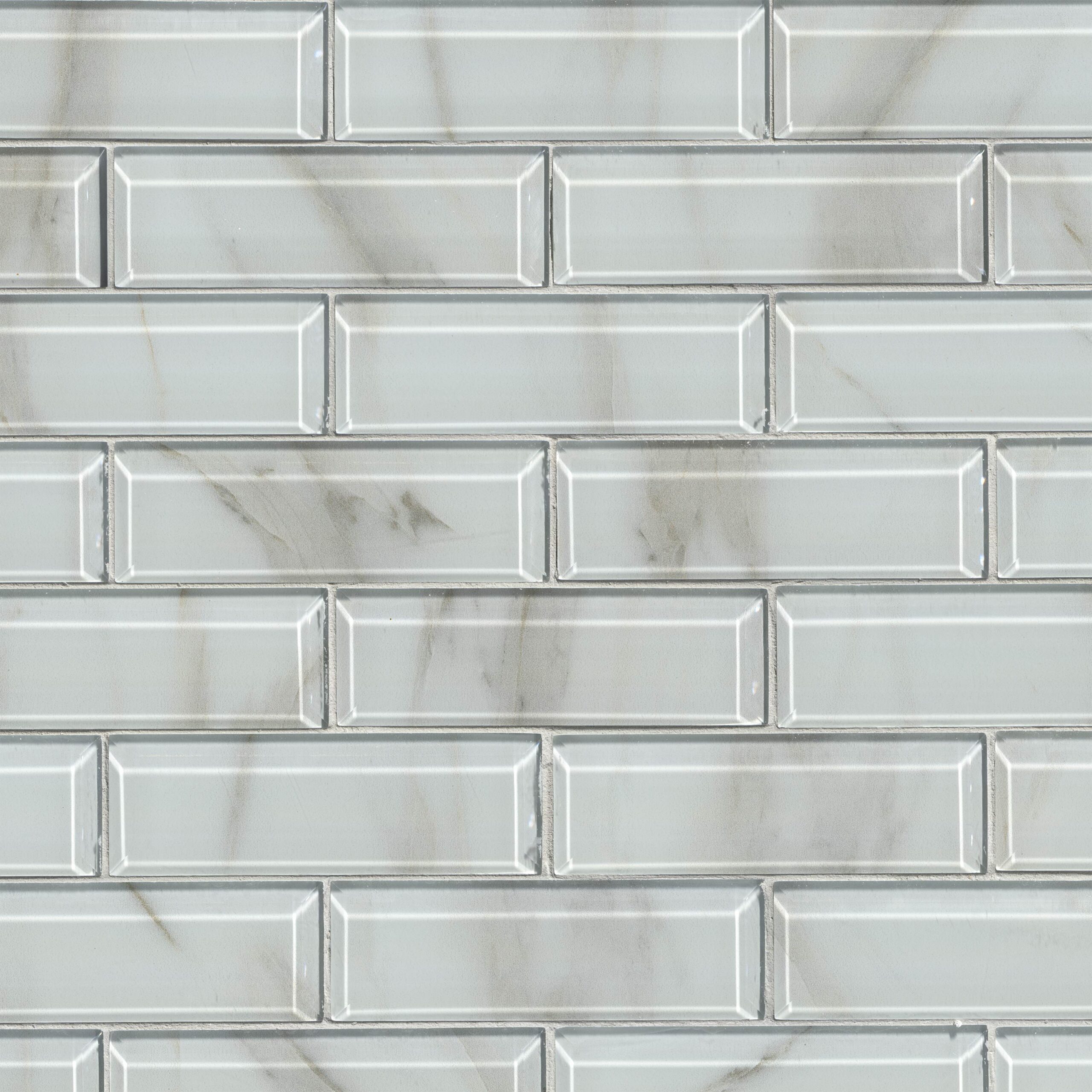 Ivory Amber Beveled Subway 2x6 GLOSSY