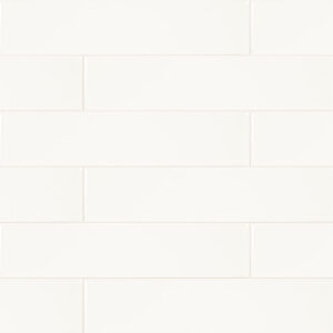 Metro White 2X8 Single Bullnose Glossy