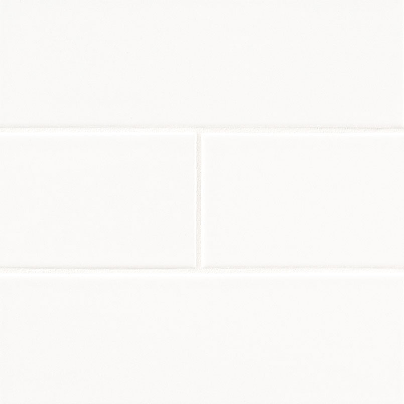 Metro White 4X12 Single Bullnose Glossy