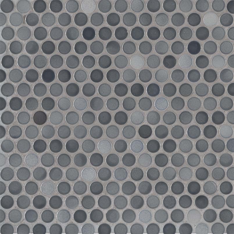 Penny Round Grigio Mix PATTERN GLOSSY