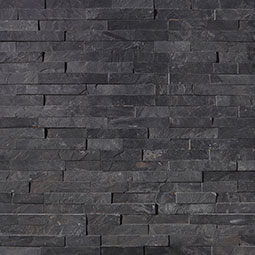 Premium Black Slate Panel 6x24 SPLITFACE