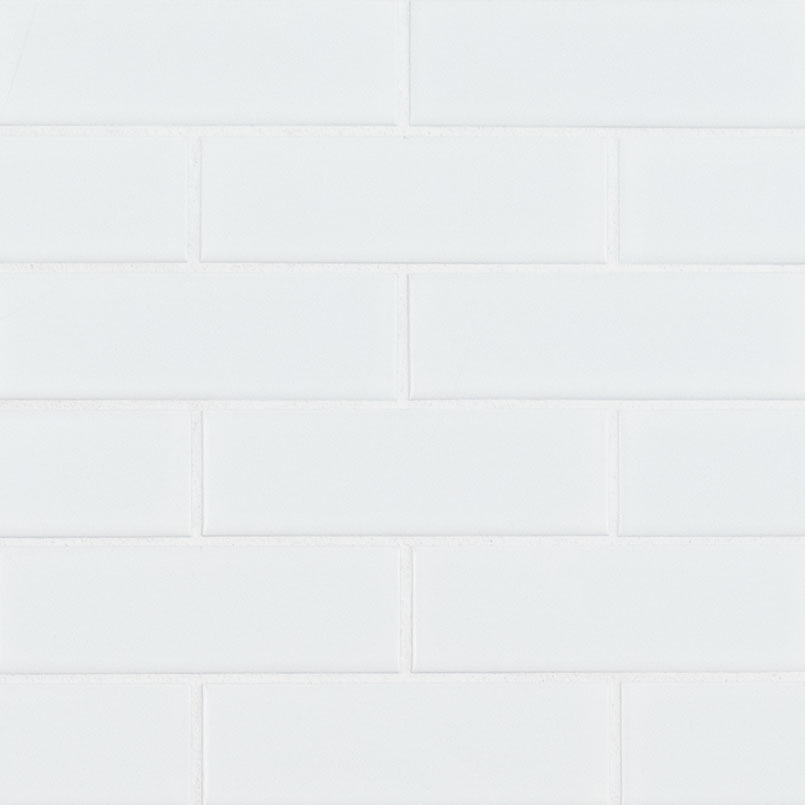 White Matte Brick 6MM 2x6