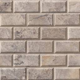 Silver 2X4 Mosaic HONED
