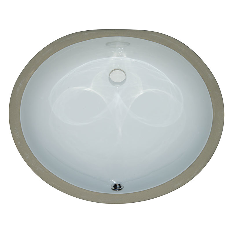 Porcelain Vanity Oval WHITE-1714 SGL BOWL