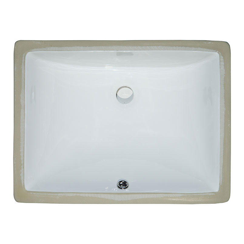 Porcelain Vanity Rectangle WHITE-2015 SGL BOWL