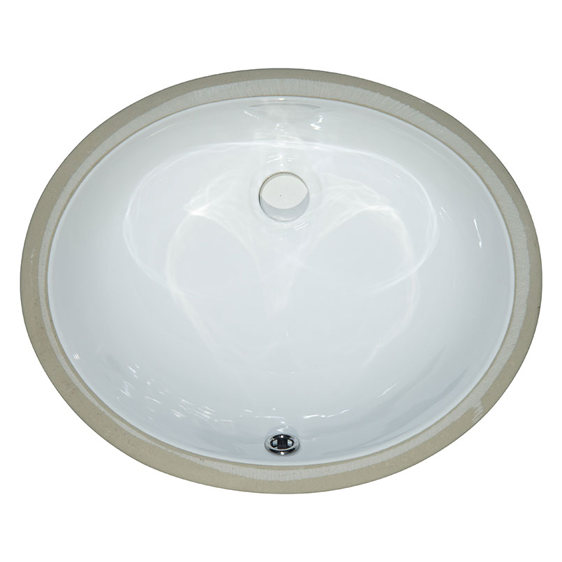 Porcelain Vanity Oval WHITE-1512 SGL BOWL