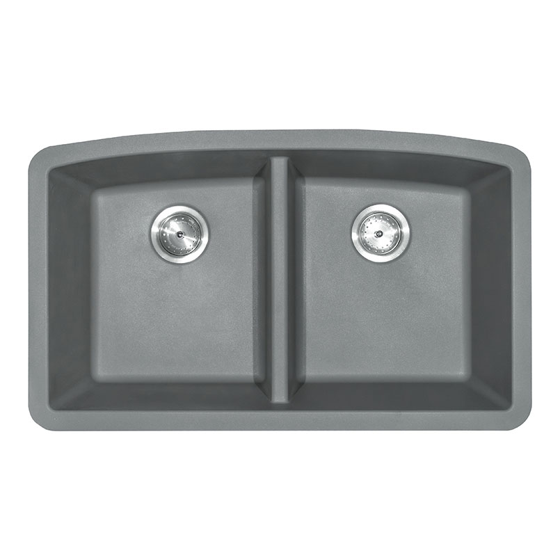 Quartz Grey Double Bowl 50/50-3219 DBL BOWL