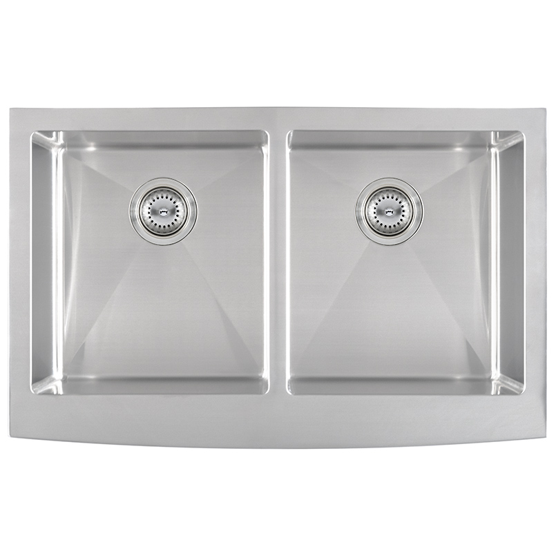 Ss 16 Gau Farmhouse Apron Double Bowl 50/50-3321 DBL BOWL STAINLESS STEEL