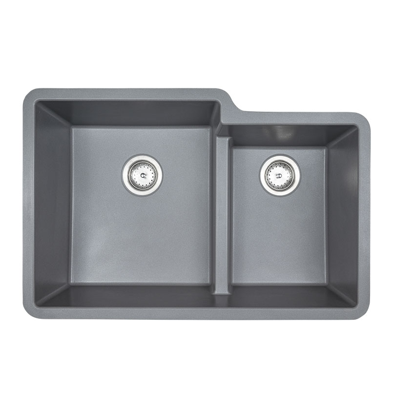 Quartz Gray Straight Dbl BWL60/40-3221 DBL BOWL