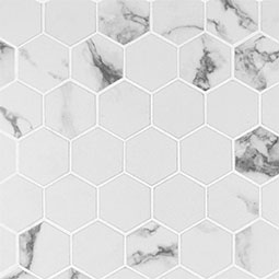 Pietra Statuario 2X2 Hexagon Mosaic MATTE