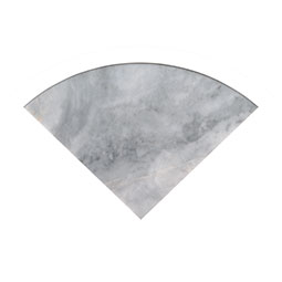Turkish Carrara 9 Radius Corner Shelf Polished