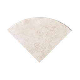 Tuscany Ivory 9"RADIUS Corner Shelf HONED