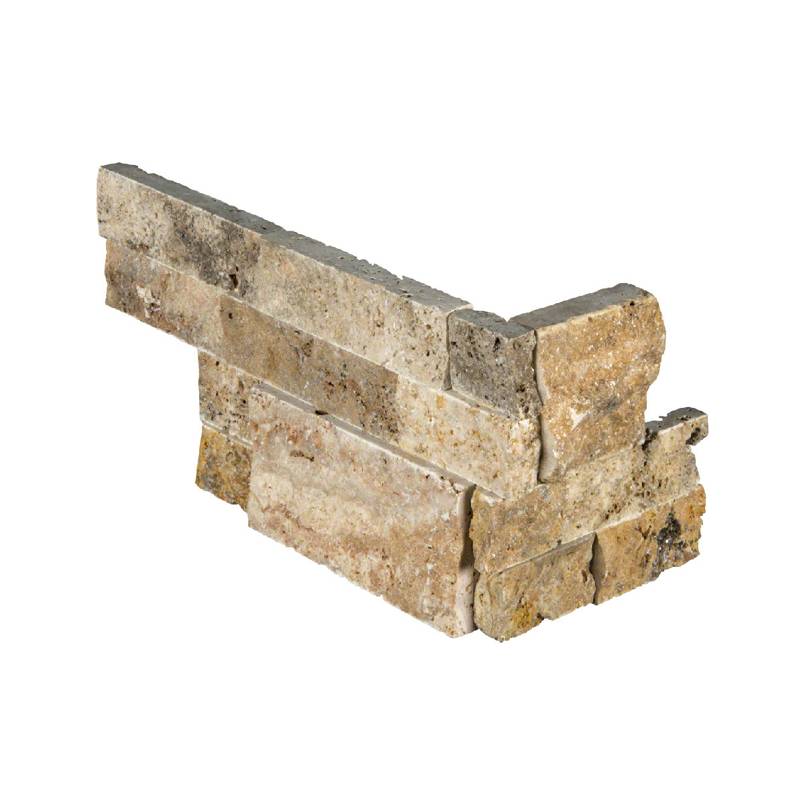 Tuscany Scabas Travertine Corner 6x18 SPLITFACE