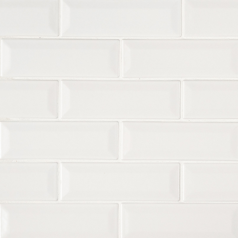 Whisper White 2X6 Beveled GLOSSY