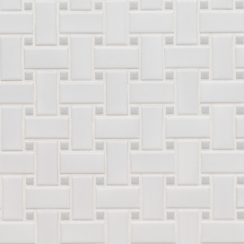White And Gray Matte Basketweave PATTERN