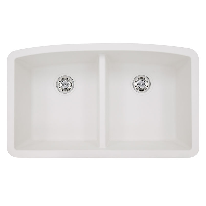 Quartz White Double Bowl 50/50-3219 DBL BOWL POLISHED