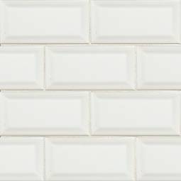 White Glossy 3X6 Beveled