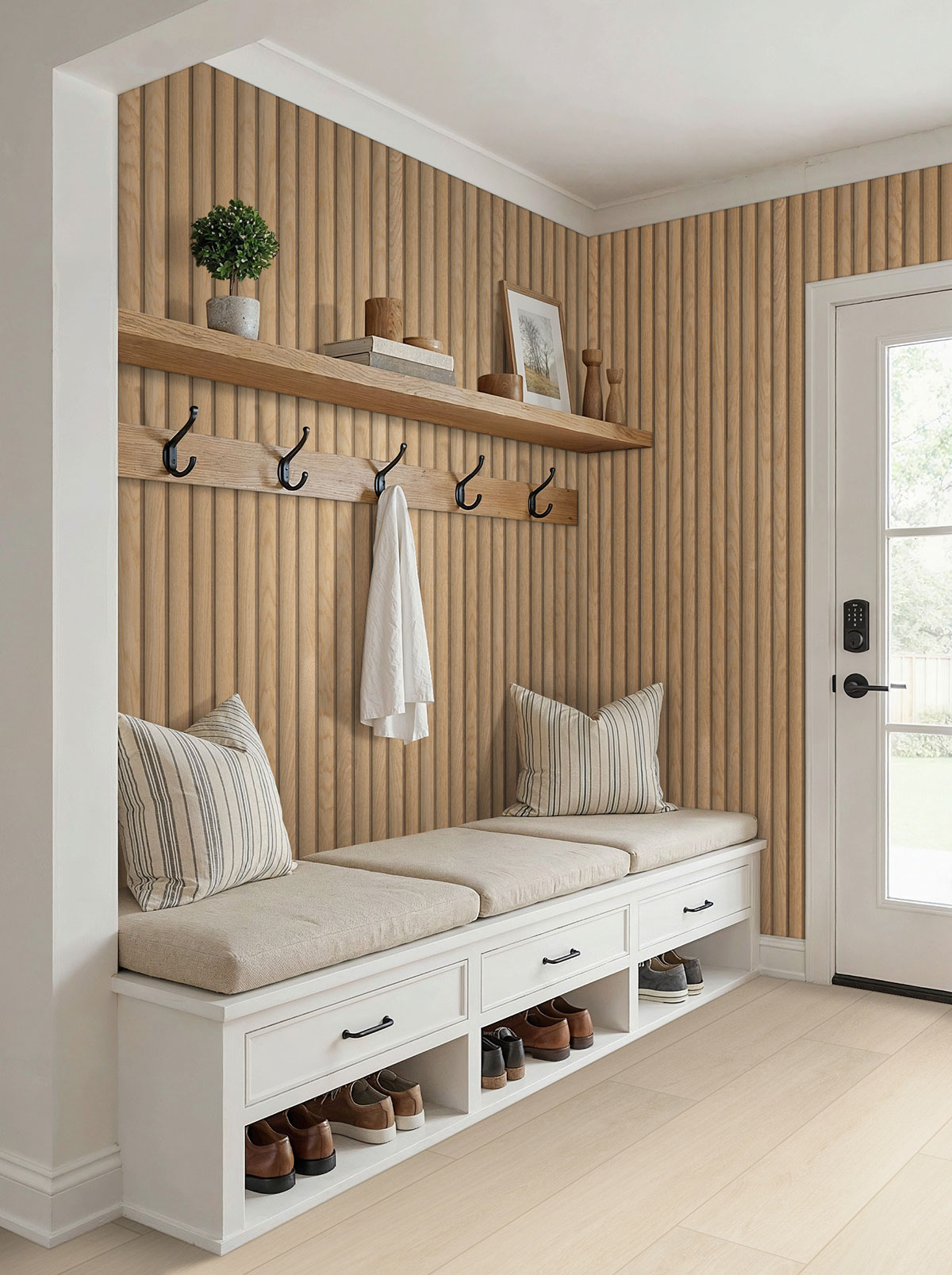 Acoustic Wood Slat Panel Natural Reeded - Image 5