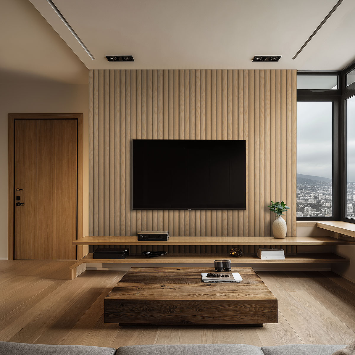 Acoustic Wood Slat Panel Natural Reeded - Image 7