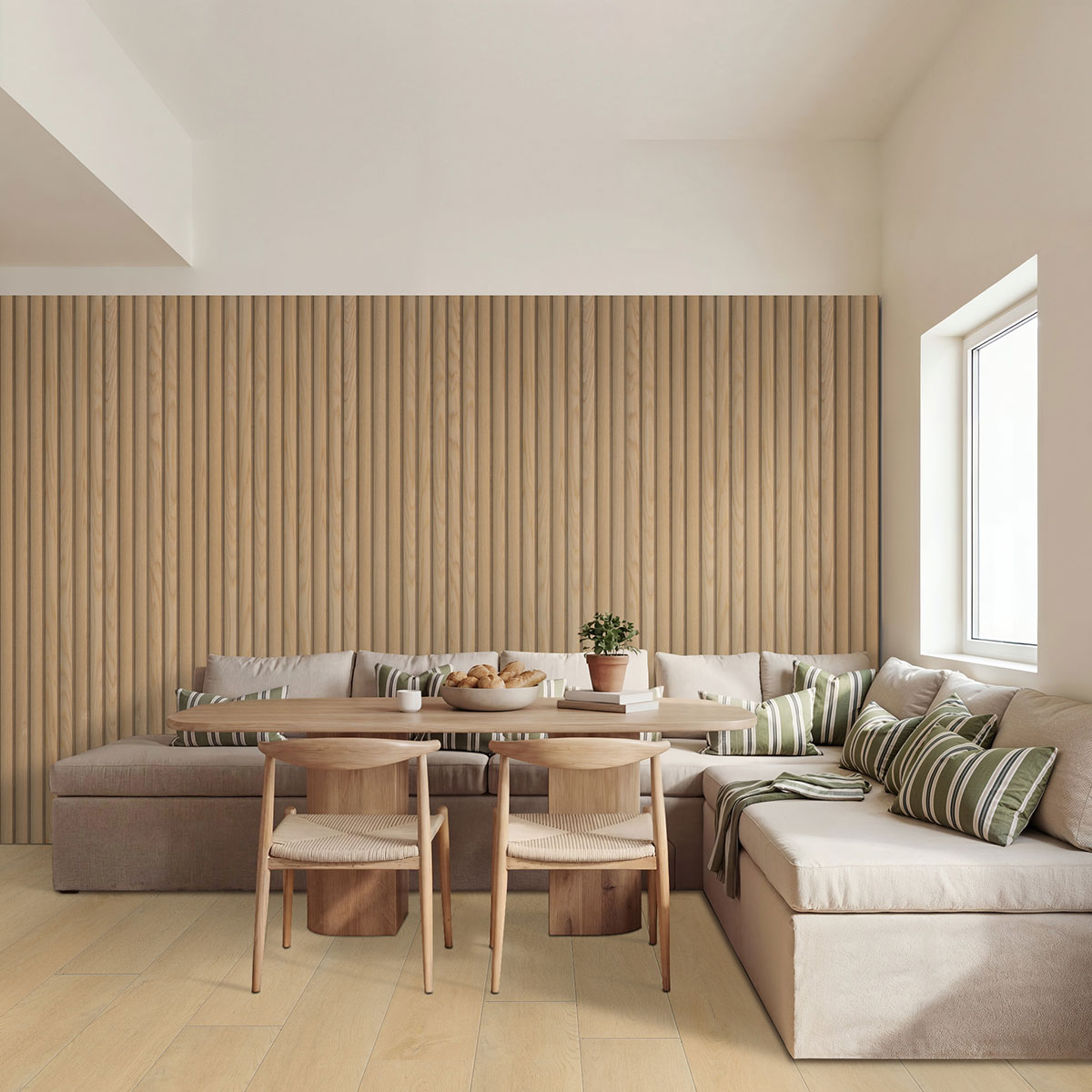 Acoustic Wood Slat Panel Natural Reeded - Image 2