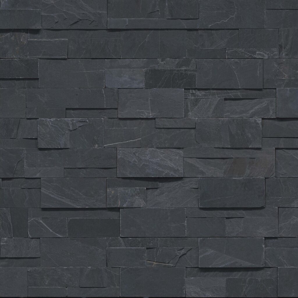 Premium Black Slate Ledger Corner 9x18 SPLITFACE